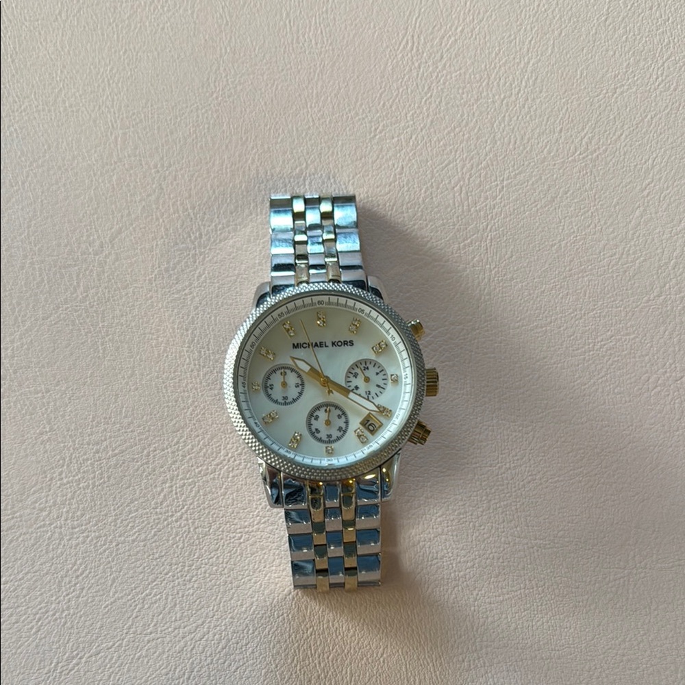 Michael Kors Silver and Gold Watch